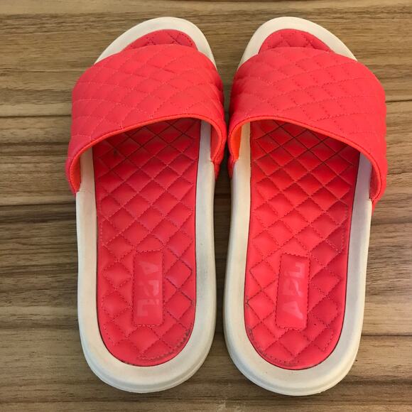 APL Lusso Slide Women's Quilted Leather Flat Slides Pink Size 11 - Picture 4 of 6